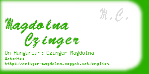 magdolna czinger business card